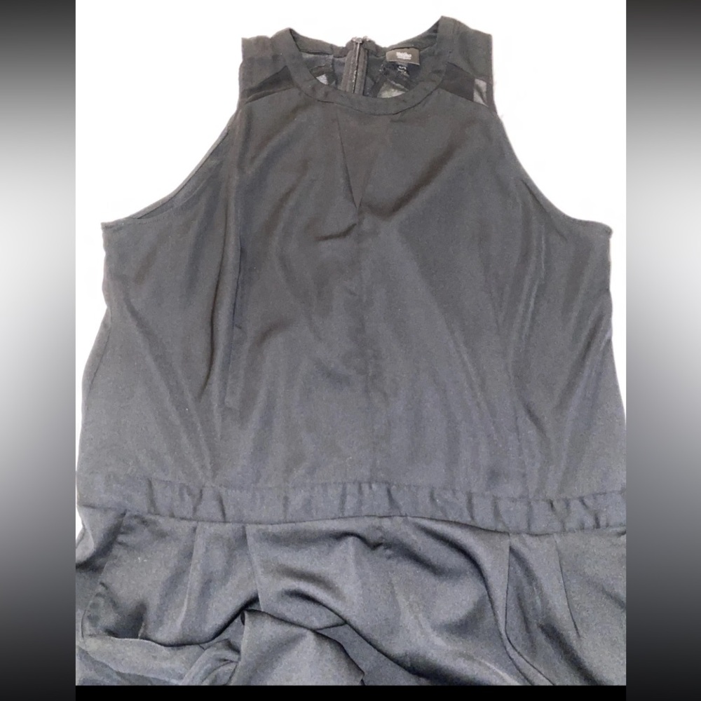 Mossimo Sleeveless Jumpsuit Size XXL Back Zip Pleated Front Scoop Neck Pockets